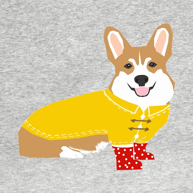 Rainy Day Corgi by friendlypets